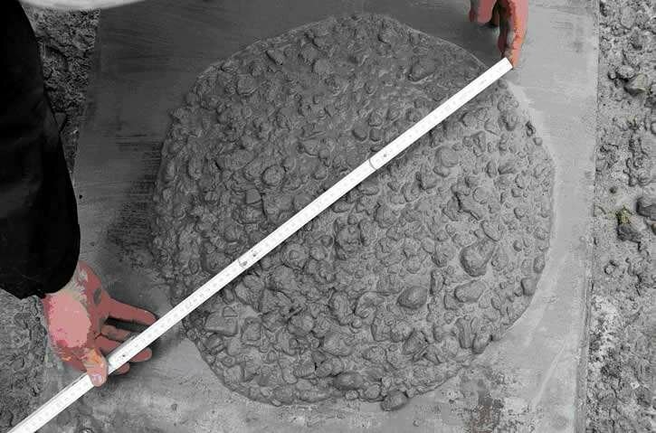 Измерение характеристик бетона по конусу